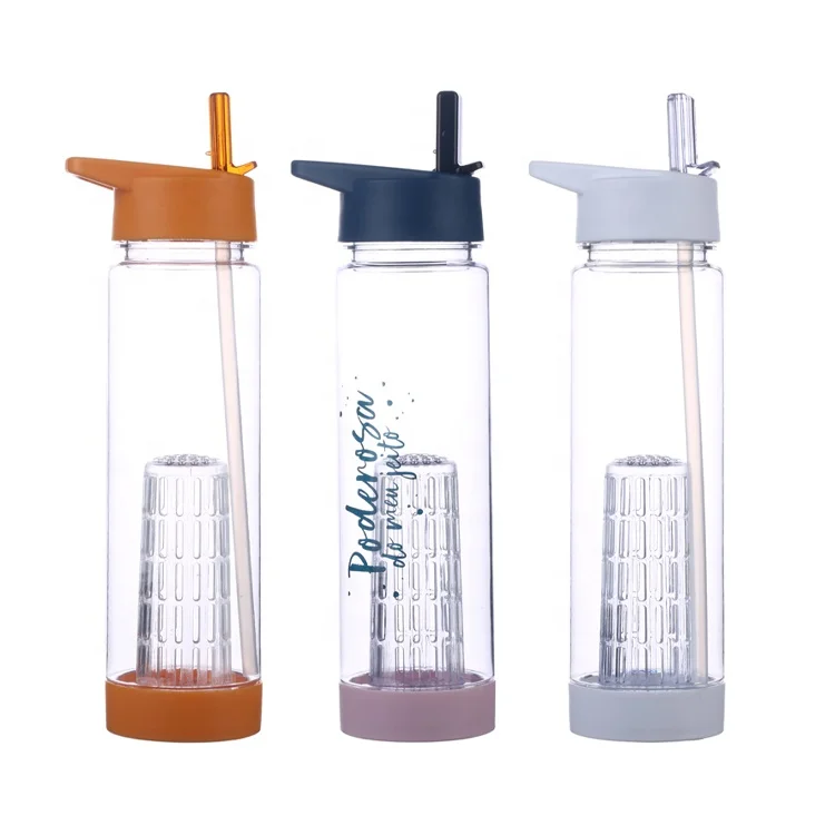 

700ml plastic water bottle tritan infusion fruit juicer bottle, Customized color