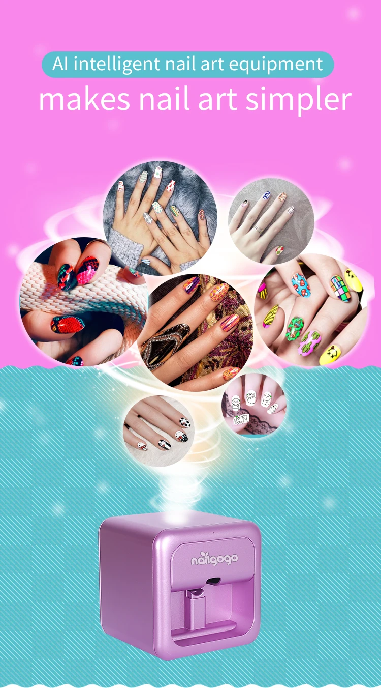 Nailgogo Digital Flowers Wifi 3d Nail Printer Smart Design Intelligent