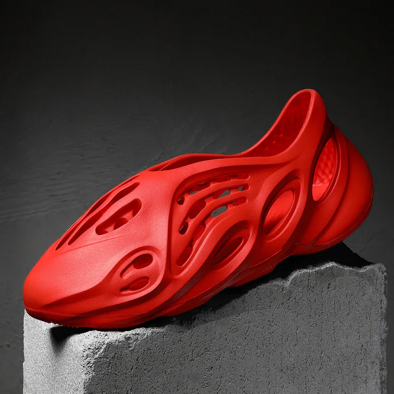 

2022 Summer most fashion product casual footwear sports style light men's yeezy sandals, Red/black/white/beige