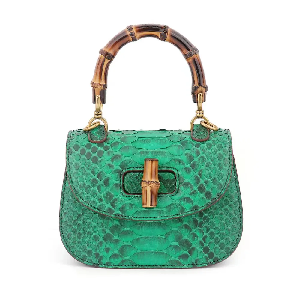 

2022 Fashion Hot Sell Purses Girls Cute Bamboo Handle Handbag Young Lady Luxury Shoulder Hand Bag For Woman