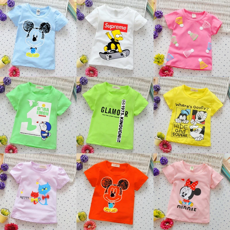 

2020 korean style short sleeve kid boy t shirts fashion cotton cartoon children boy t shirt