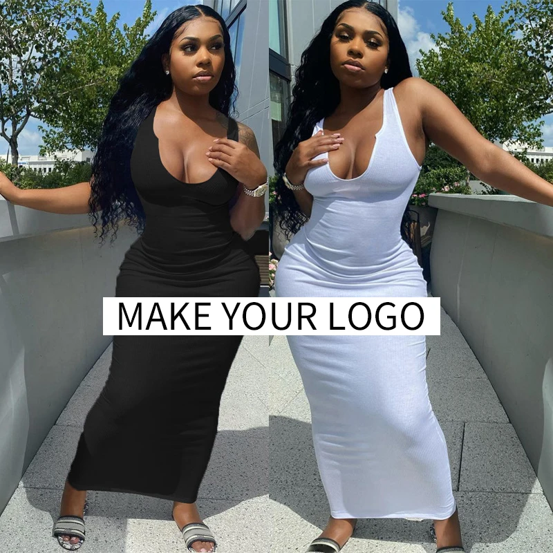 

rib knit top 2021 new Bodycon women rib knit dress Spring Summer Casual Party Long Dress