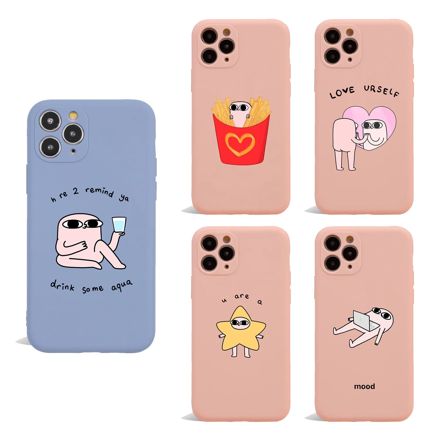 

Creative printed cute designer flexible tpu material cell mobile phone cases cartoon for iphone 11 pro max