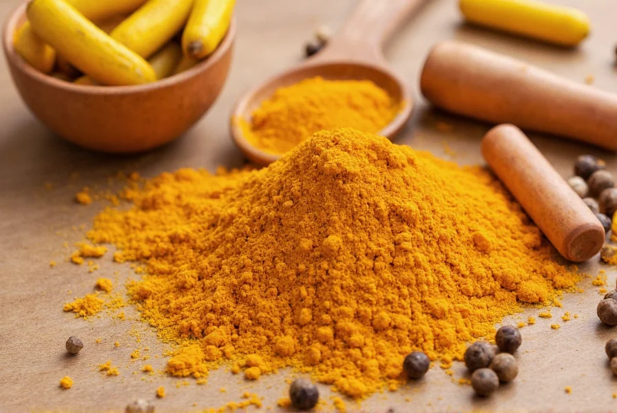 Turmeric supplement with black pepper showing enhanced absorption mechanism