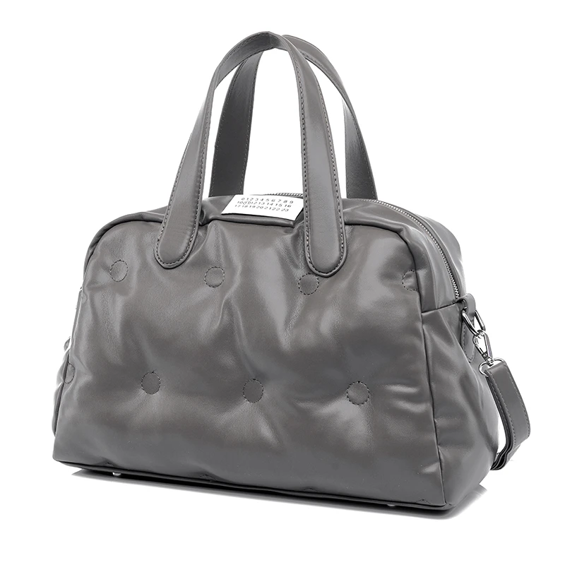 

2021 winter new custom space cotton bag ladies fashion luxury tote bag soft PU shoulder handbag for women, 6 colors