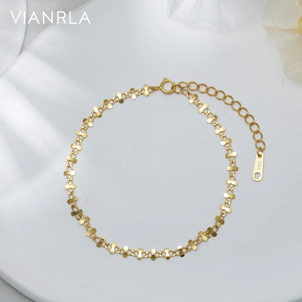 

VIANRLA 925 sterling silver dainty women gold plated bracelet