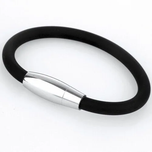 

Amazon Colorful Power Energy Jewelry Baseball ION Balance Thick Silicone Rubber Cord Magnetic Bracelet for Health Care