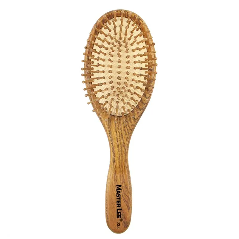 

Masterlee Brand Professional Bamboo Massage comb Detangling Straightener Private Label Paddle brush, Natural color