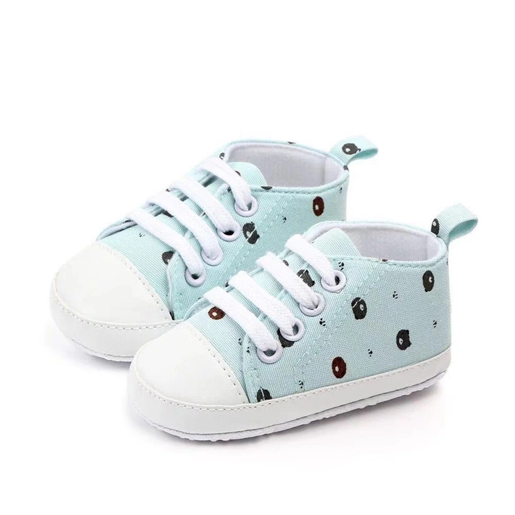 

Cute Bear Print Newborn Baby Shoes Comfortable Soft Flat Baby Toddler Shoes