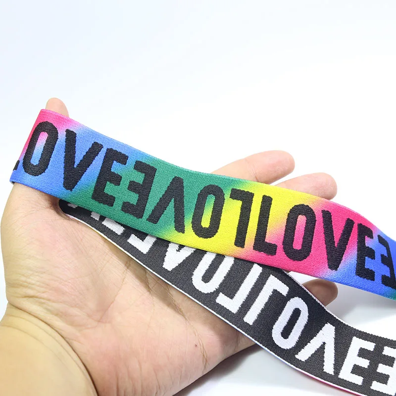 

Good Quality Custom Webbing Band Printed Logo Elastic Waistband for Head Banding