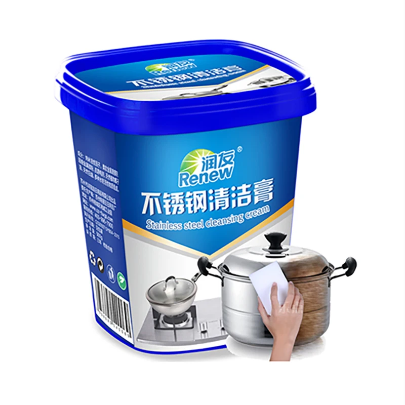 

Stainless steel polish cleaner Oven and Cookware Cleaner stainless steel cleaner and polish, White