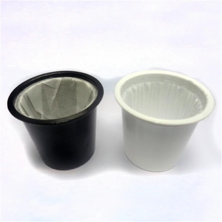 

Factory wholesale keurig disposable k-cup coffee filter with foil lids manufacturer, White black