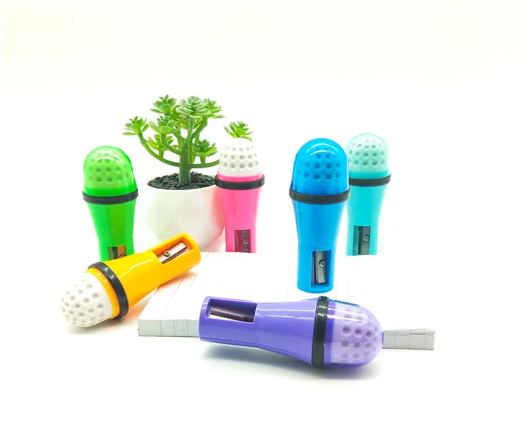 Cute Creative Microphone Rubber Eraser Multifunction Eraser Turning Pencil Knife Special Price