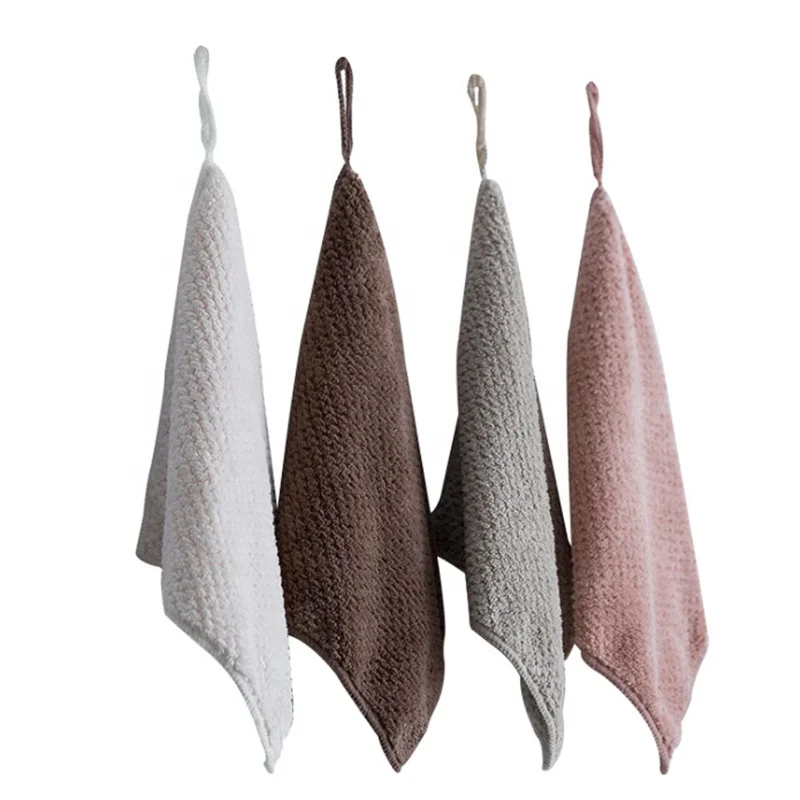 

Microfiber Small Square Wash Face Towel, Coffee/white/gray/pink