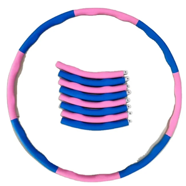 

2.7 lb Weighted Hoola Ring Hoop for Exercise 8 Section Detachable Stainless Steel Hoola Loops with Thicker Premium Foam