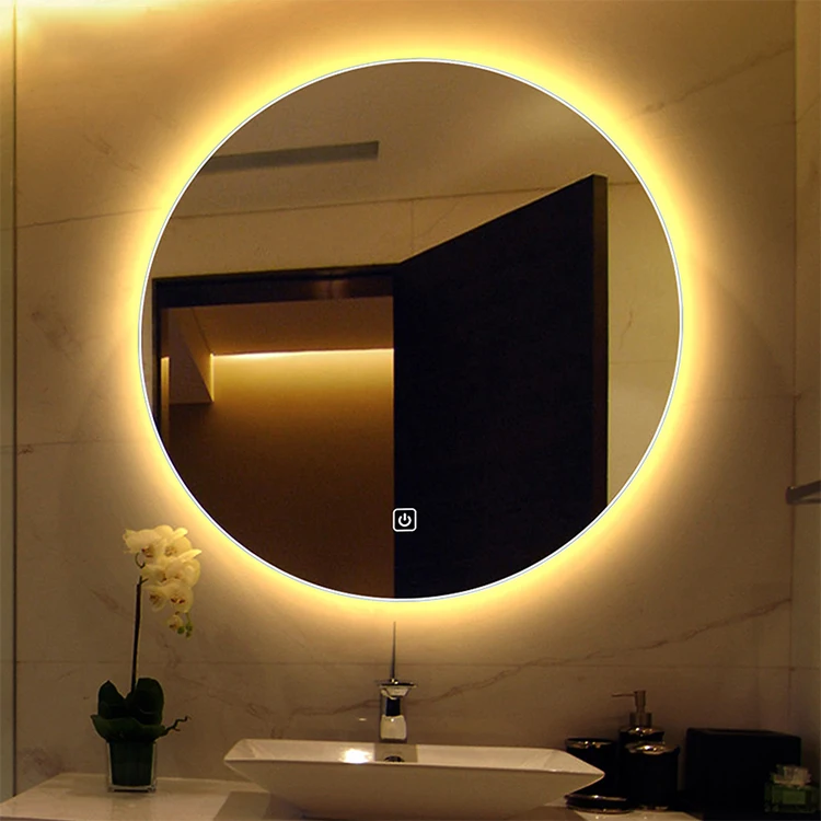 Contemporary backlit led bathroom light mirror