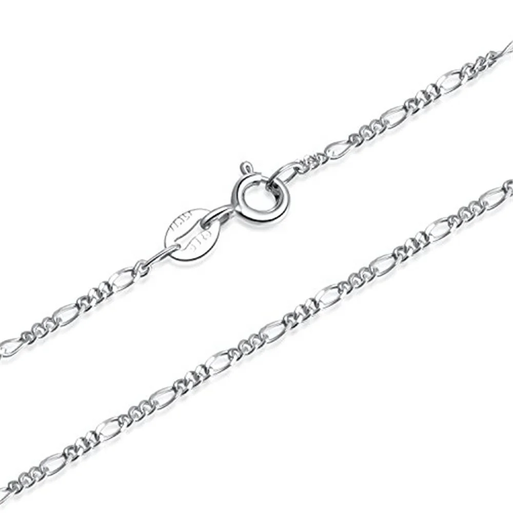 

1.5mm 925 Sterling Silver Italian Figaro Chain Necklace 14-30 inch
