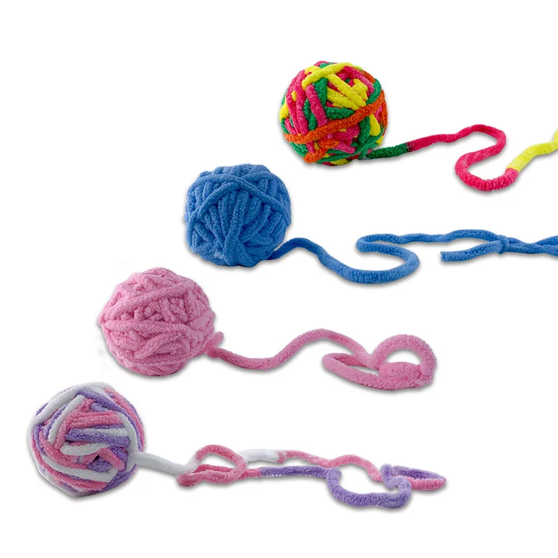 

Wholesale Cheap Cat Dog Durable Ball Toy Sturdy Cotton And Thick Knots For Dogs Rope Durable Dog Ball Product, Black, red, blue, yellow, grey, pink