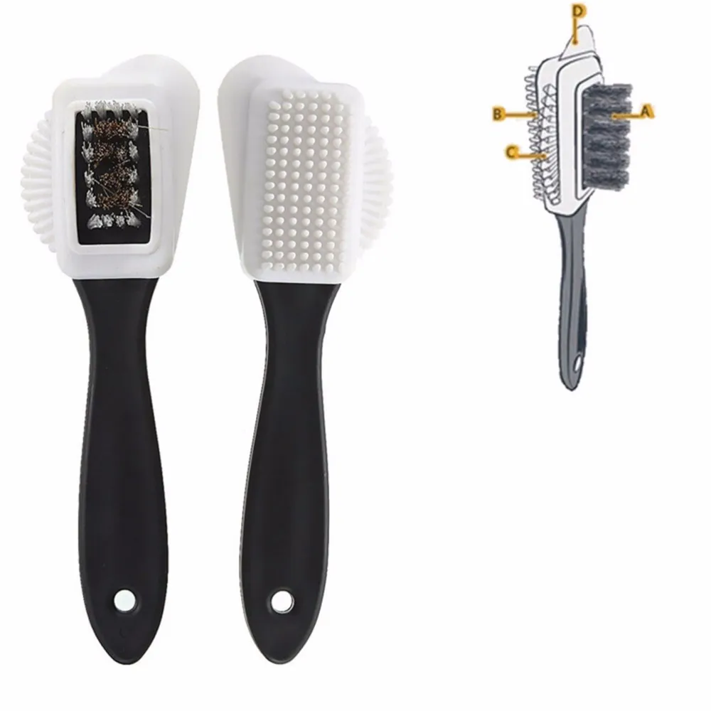 New Hot 3 Side Shoe Cleaning Brush Suede Nubuck S Shape Boot Shoes Cleaner Wholesale