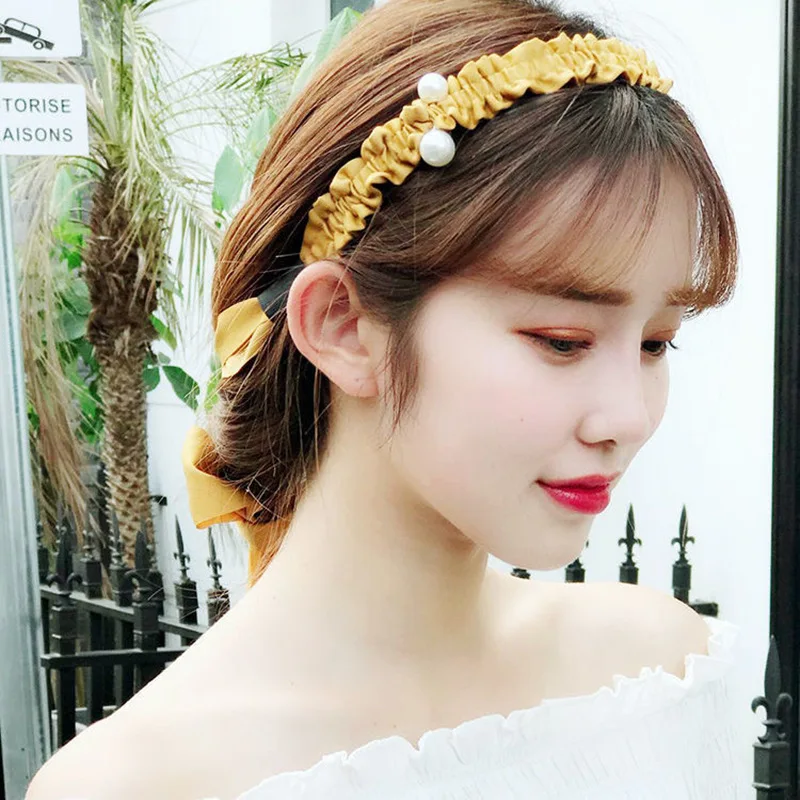 

JUHU New Ribbon hairband small fresh long nifty hair band, Colorful