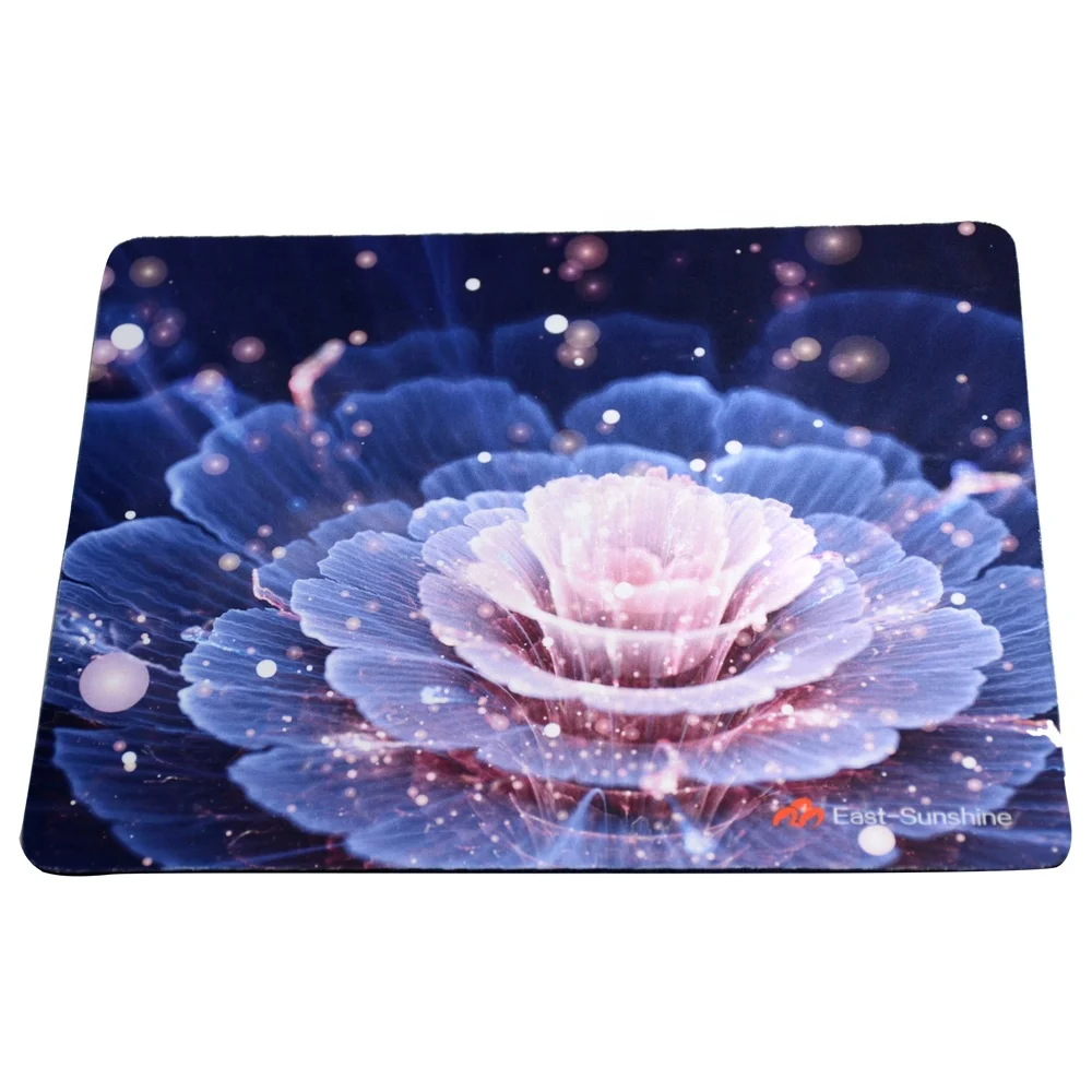 

Free sample sublimation printed polyester cloth rubber mouse pad