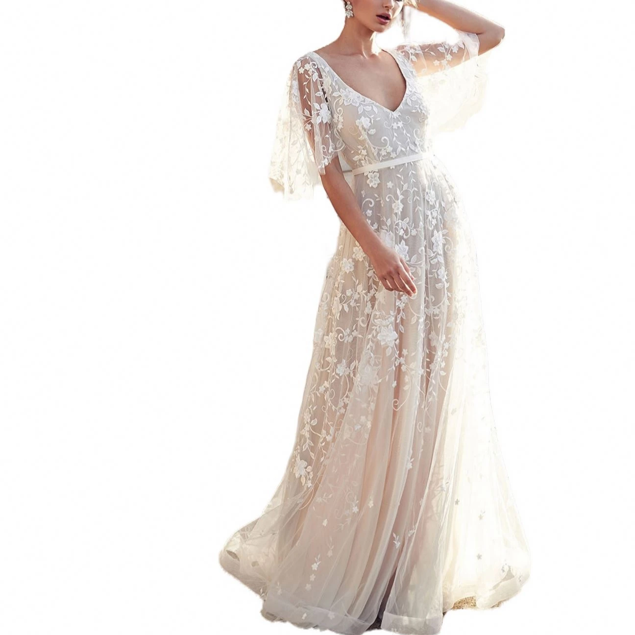 

New Design Professional clothes dresses clothes wedding dress, White, pink, light blue