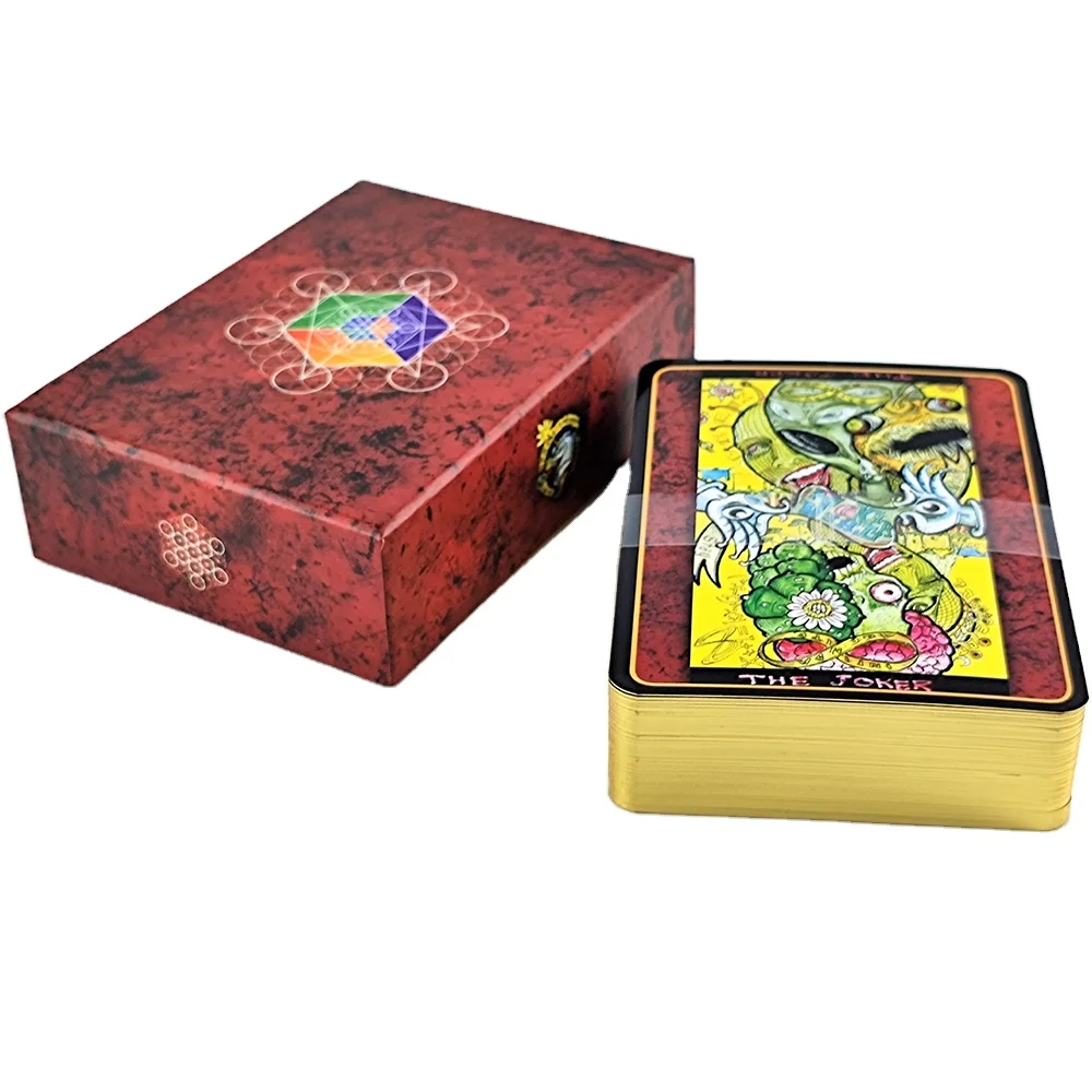 

wholesale gold edge tarot deck cards Customization Large Gypsy Tarot Cards