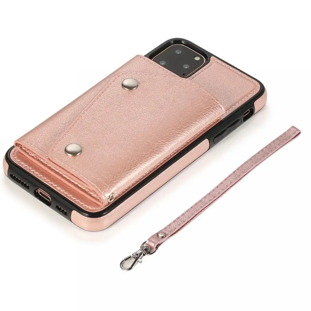 

Senlancase Necklace Cell phone shoulder Chain Strap PU Leather Wallet Phone Case