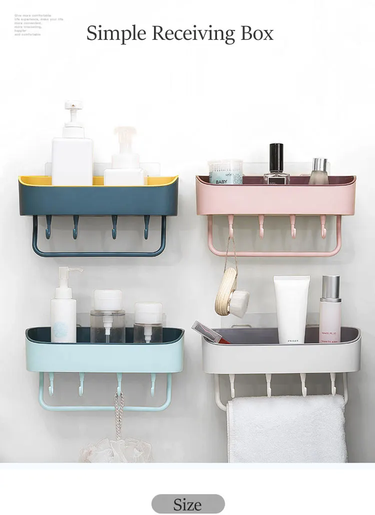 Designer Corner Shelves Bathroom Mucilage Glue In Black