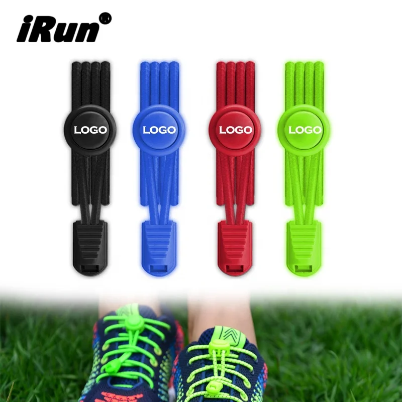 

iRun 2021 New Trend Round Multi Colored No Tie Elastic Reflective Shoe Laces Triathlon Lazy Shoelaces No Tie for Sneakers