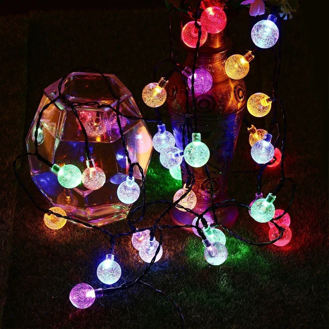 String Solar Lights Holiday Christmas Halloween Led Solar Rgb Outdoor String Light Outdoor Wholesale For Christmas Decoration