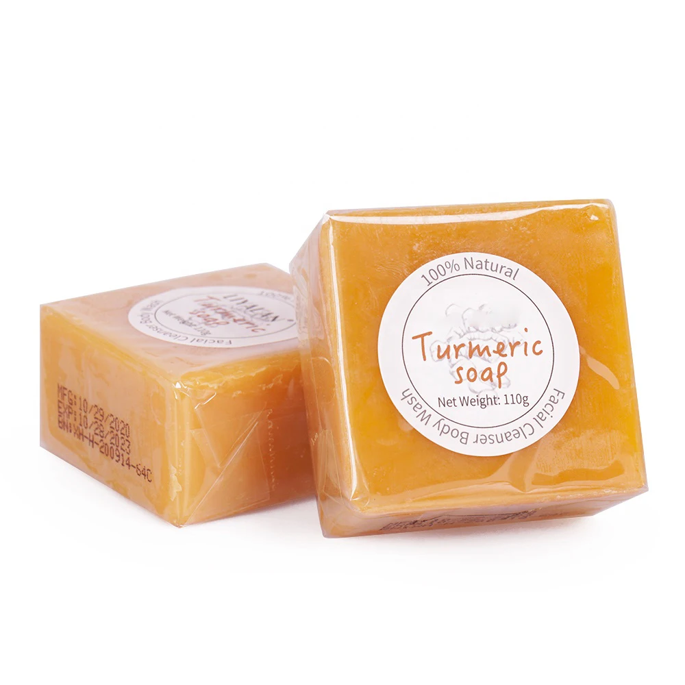 

Organic Natural Anti Acne Whitening Face Oil Control Handmade Soap Turmeric Soap Lighten Toilet Soap