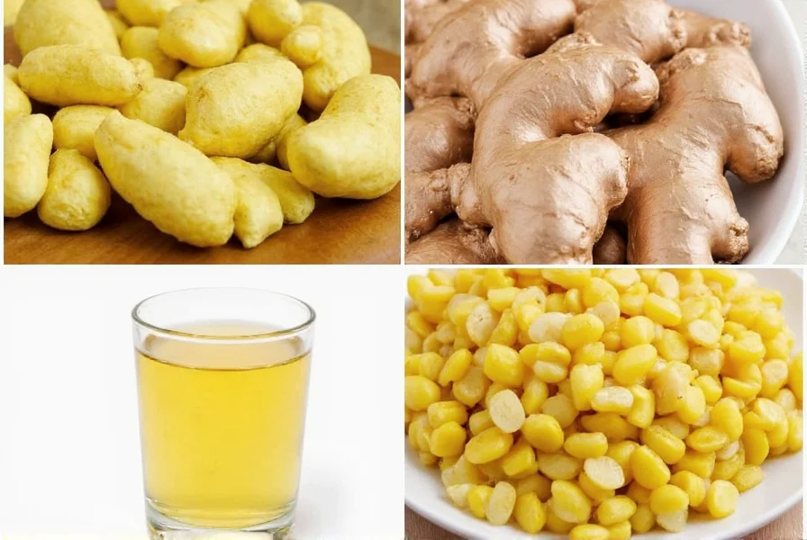 Ginger alternatives on pantry shelf