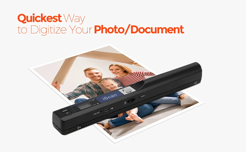 Computer Less Photo Scanner Portable A4 Document Scanner, 900DPI, Scan Photos & Receipts Fast ...