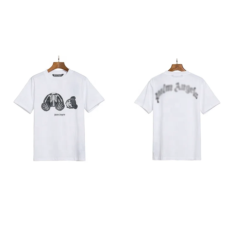 

classic guillotine bear print cotton round neck nets tee 2021 summer men and women high street T-shirt wholesale