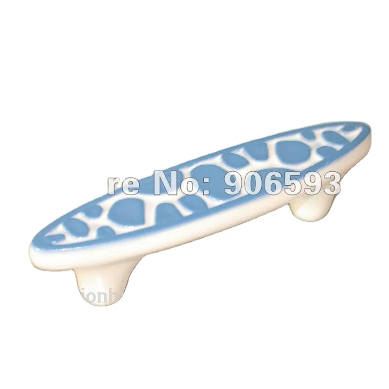 

Wholesale Porcelain sweet ocean blue speckle ceramic drawer handle,cabinet handle, Porcelain ocean blue