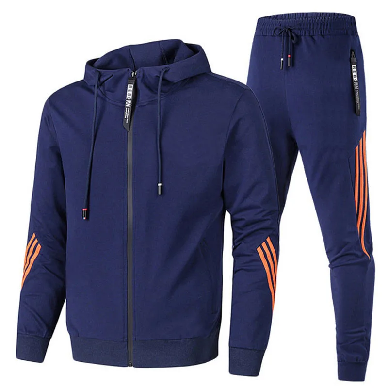 

MS007 Wholesale Two Piece Designer Polyester Custom Logo 2021 Slim Fit Track Suits Men Sport Tracksuit, Customized colors