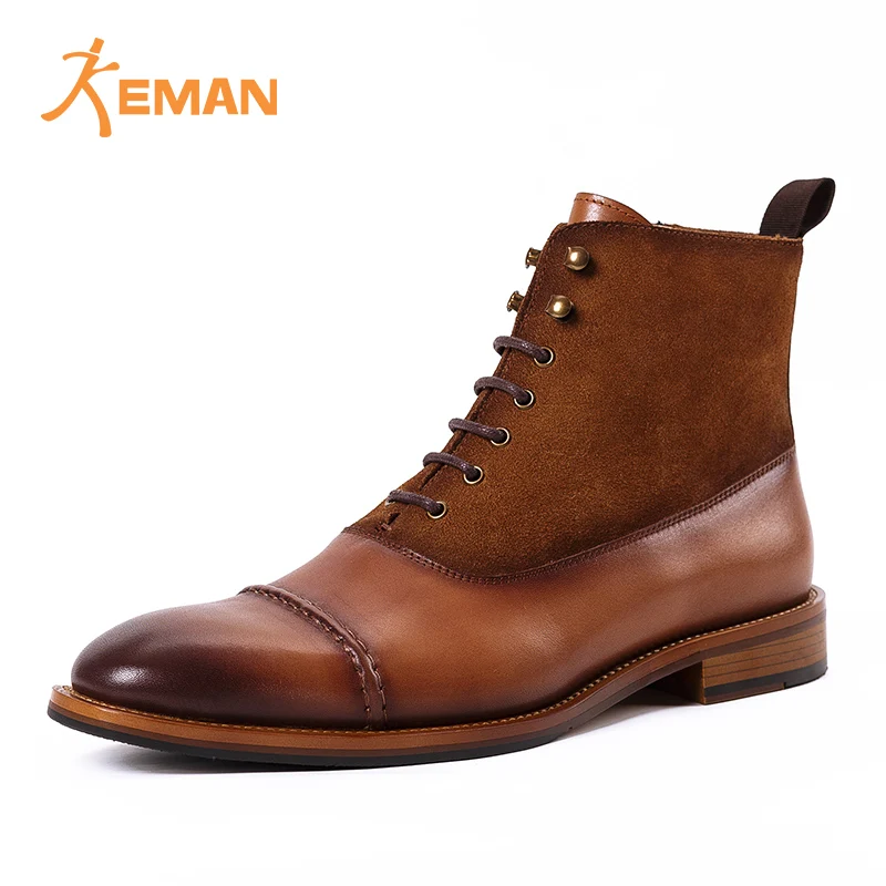 

China shoe factory custom man shoes boots lace up leather shoe Low MOQ, Any color