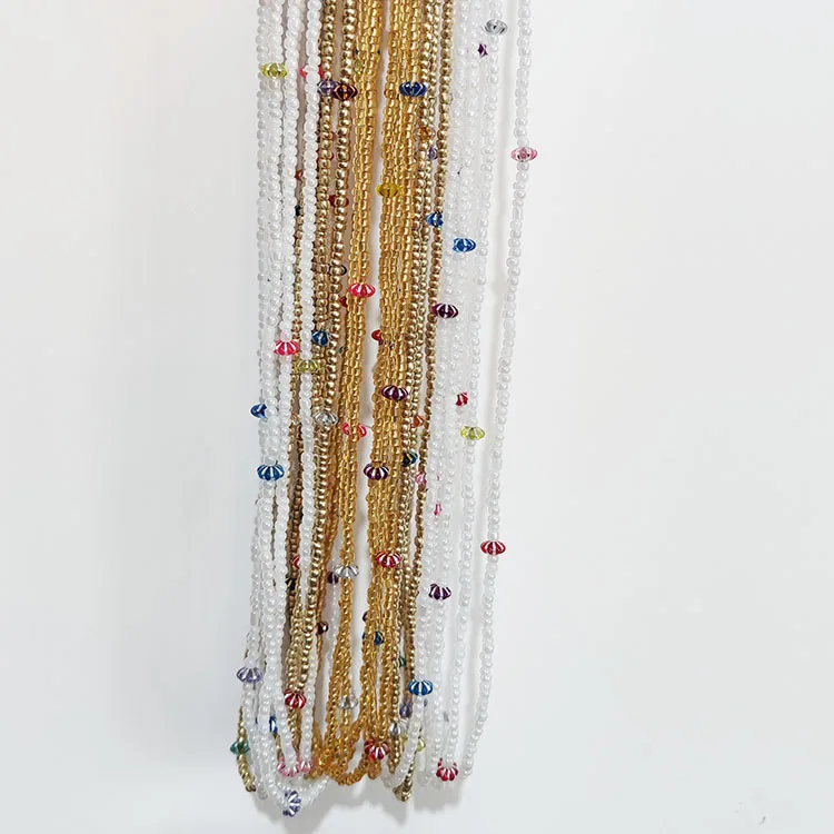 

African printed ladies waist bead, sexy belly chain, Pumpkin waist beads