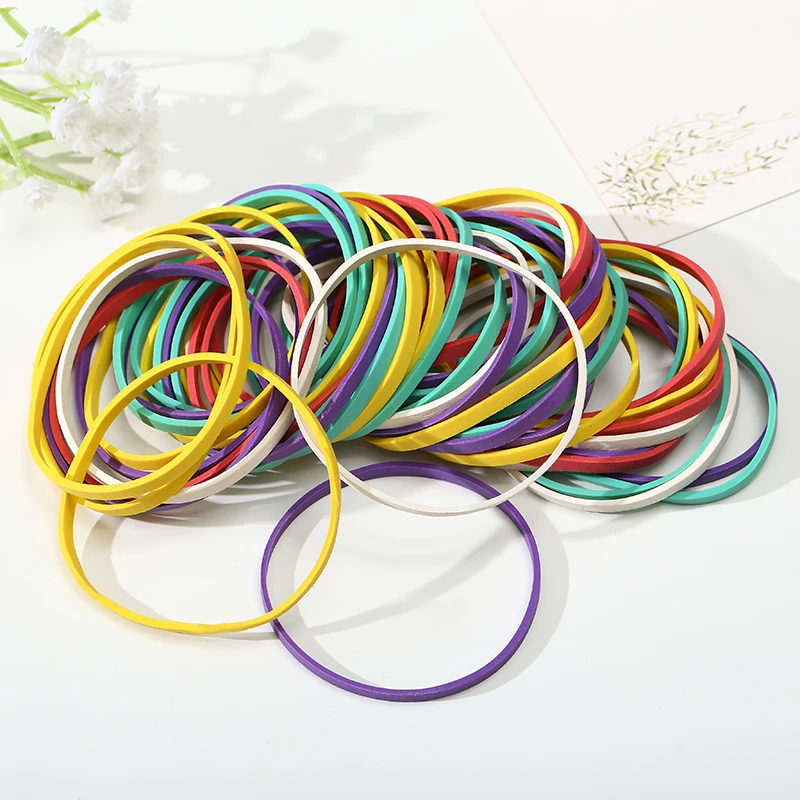 

Wholesale Durable Industrial Strength Rubberbands Manufacturer Elastic Colorful Rubber Bands for Packaging Stationery Office
