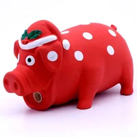 

2019 new product pig shape funny latex activity christmas pet toy pig toys for dog chew toy