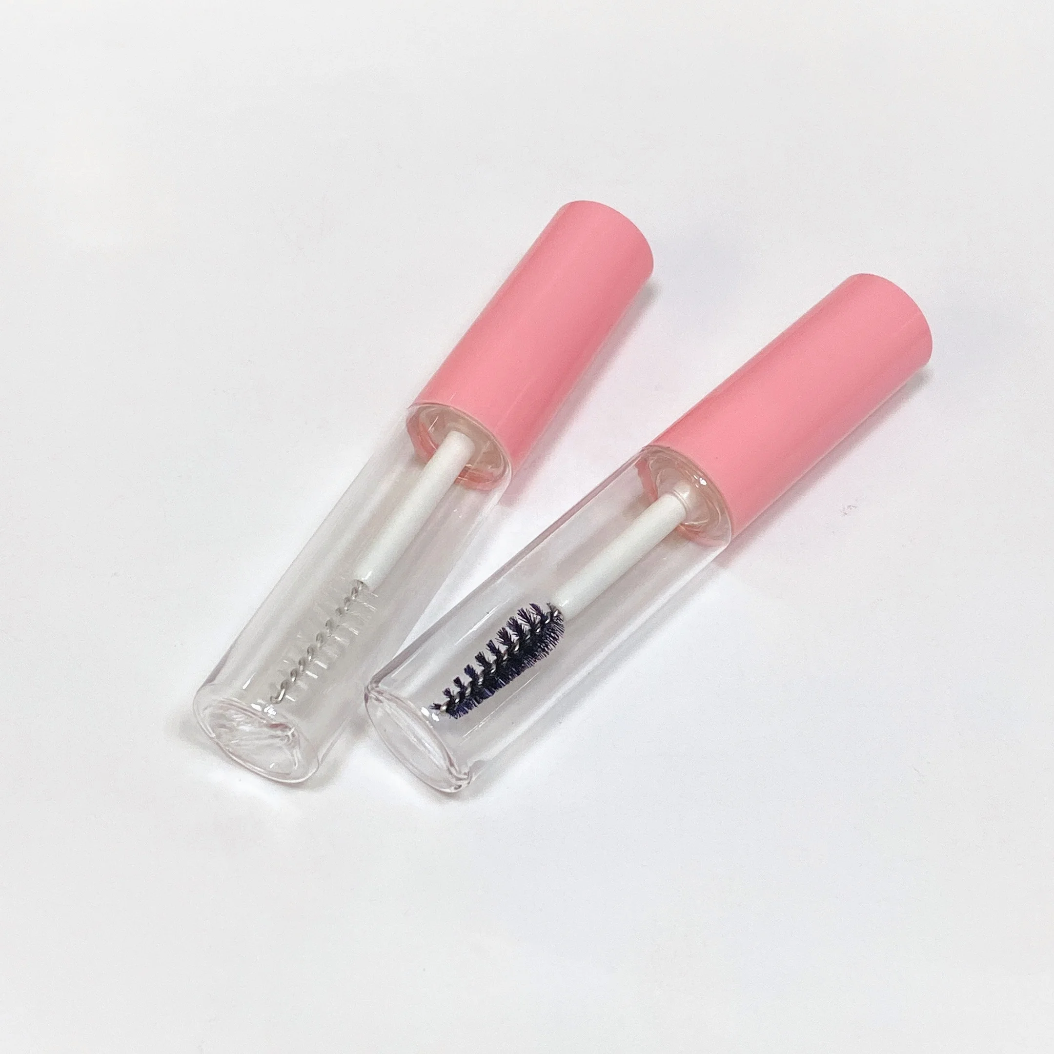 

6ML Custom Pink Clear Mascara Tube Plastic Empty Mascara Tubes With Brush Eyeliner Container