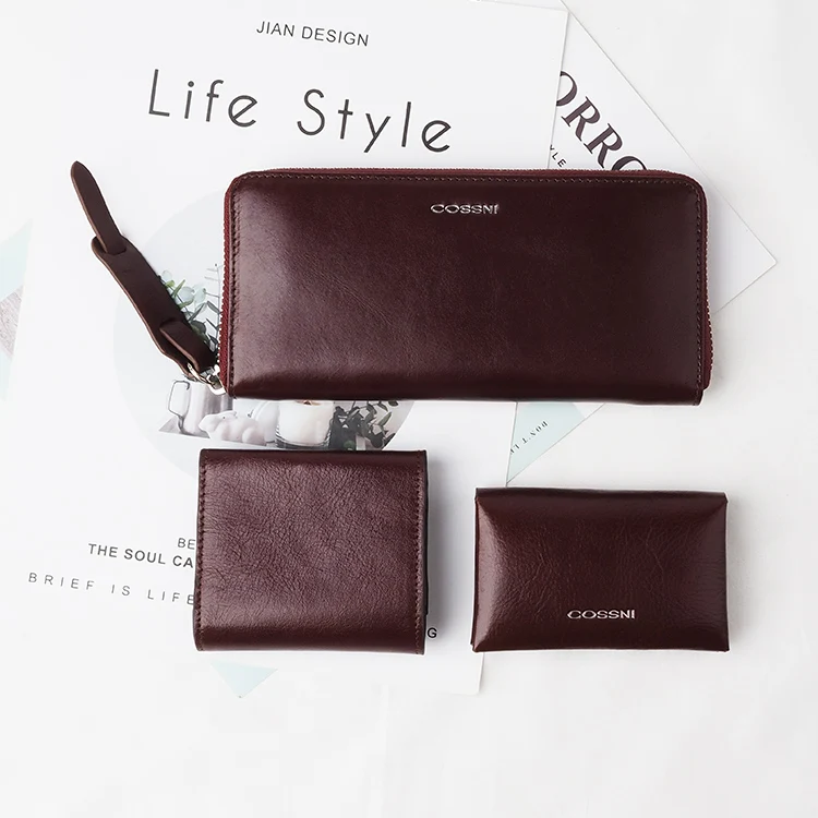 

Luxury fashion genuine leather men's purse long wallets leather men genuine