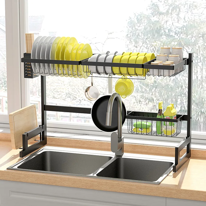 

amazon hot selling wireking kitchen over sink stainless steel dish drainer rack dish drying racks, Customized