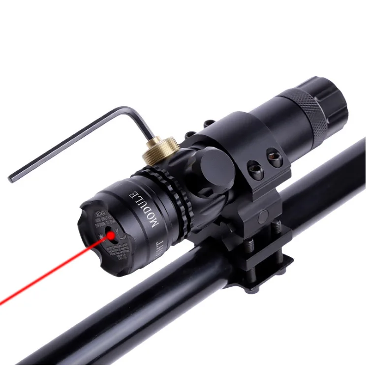 

New Tactical Outside Cree Red Dot Laser Sight Adjustable Switch Rifle Scope With Rail Mount For Gun Hunting, Green laser