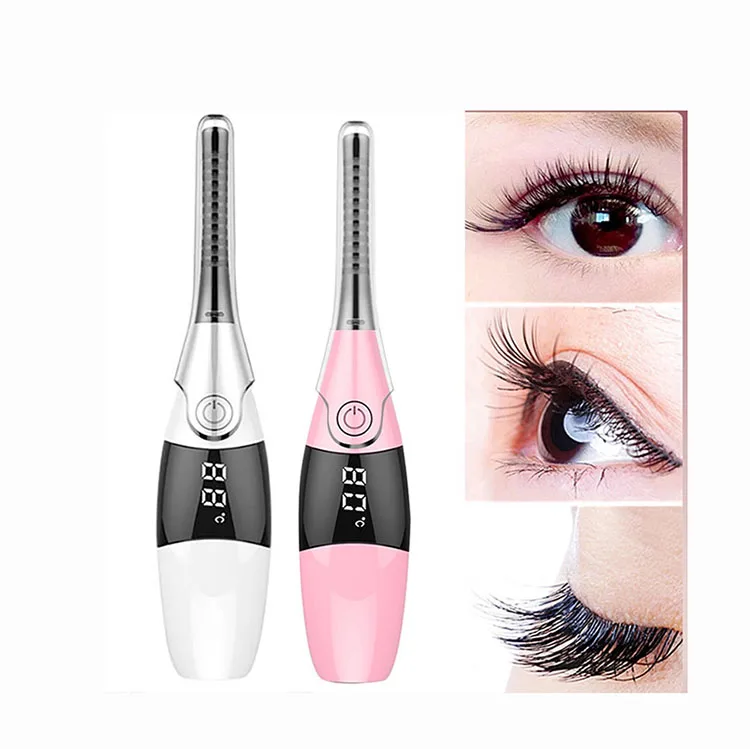 

New Arrivals Electric Safe Curler Eyelash Private Label Eyelash Curler for Women Makeup, White/ pink