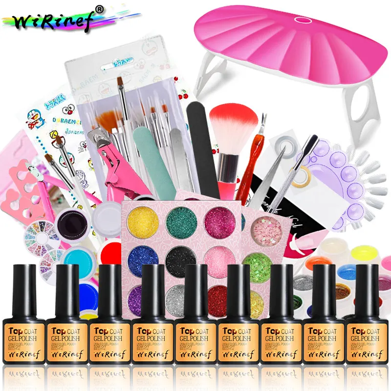 

OEM Nail set UV LED LAMP for Manicure Gel Nail Art Tools Kit dropshipping Private label wholesale price, Customised