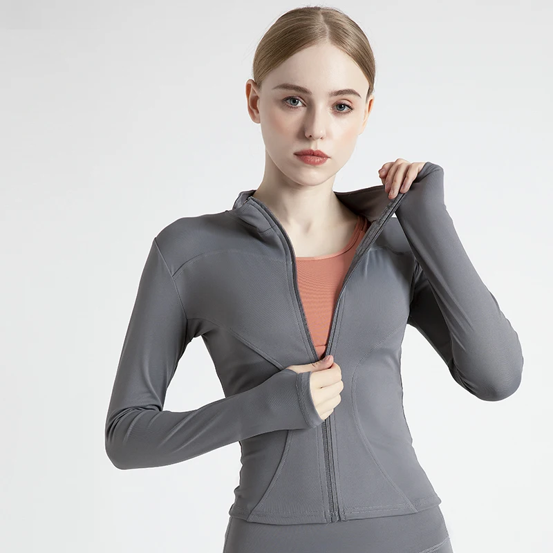 

Wholesale Yoga Tops outdoor jacket For Women Comfortable Fitness Training Running Clothes Yoga Jacket, 7 colors for you to choose