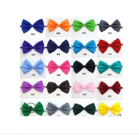 

Wholesale Dog Bow Tie Various Colors Plain Bow Tie Collar for Pets and Dogs