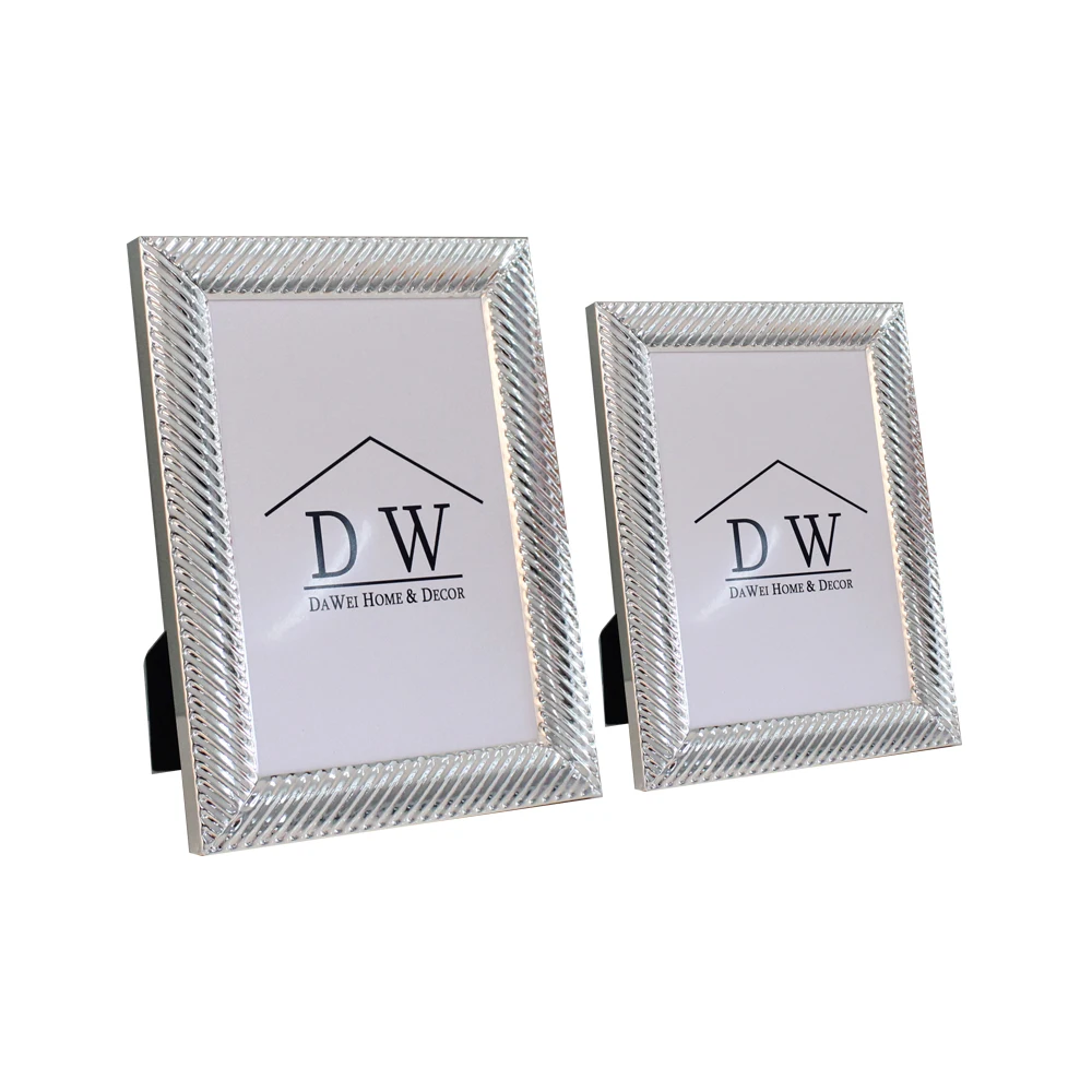 

8X10'' Smooth border smooth line metal photo frame, high quality wide-edge glass photo frame decoration, Silver